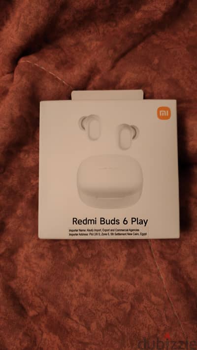 ايربودز شاومي redmi buds 6 play جديدة متبرشمة لون ابيض