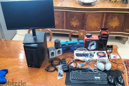 تجميعة كمبيوتر HP كاملة  (شاشة 24 بوصة +  إكسسوارات كاملة RGB)