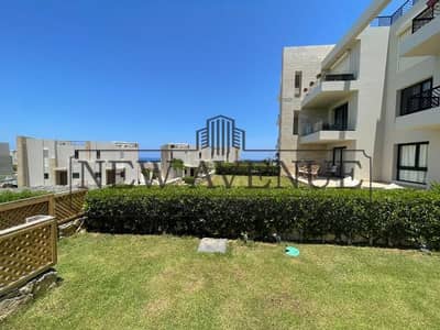 Ready to move finished and furnished Ground Chalet with garden side sea view with ACs heaters and electronic appliances in Caeser Bay North Coast