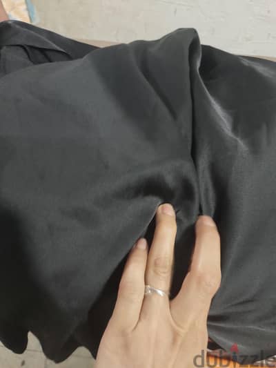 3 متر قماش ستان ناعم اسود