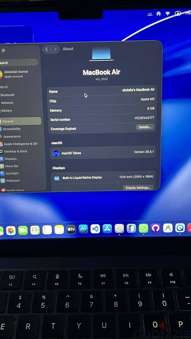 MacBook air m2 256 4