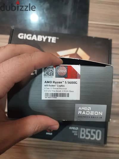 مازربورد جيجا بايت B550M K + معالج Ryzen 5600g
