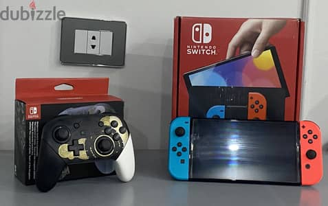 It is blue and red