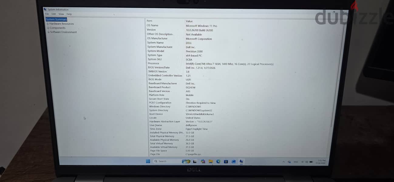 Dell Precision 3590 (Highest Model) Workstation 5