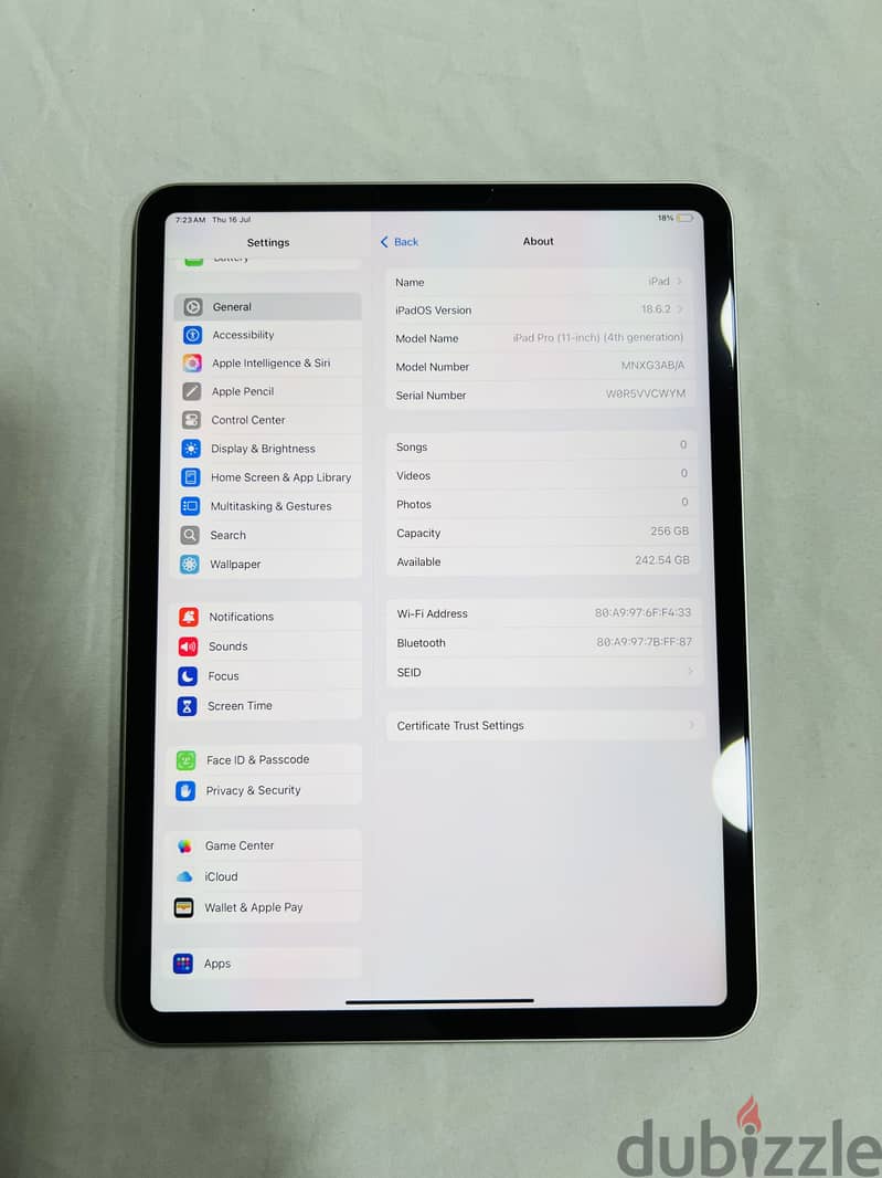 Ipad pro 11inch m2 7