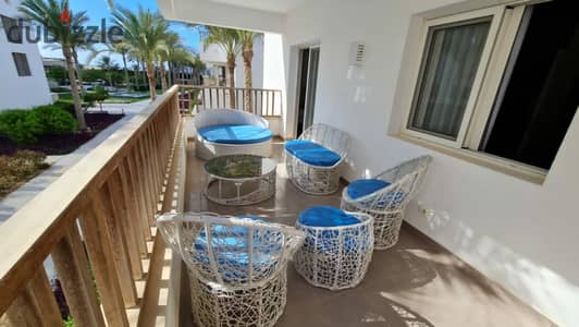 Almaza bay 2 bedroom+nanny room for rent at beach town