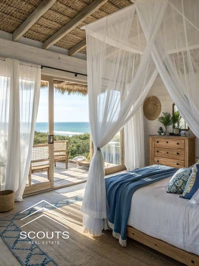 Seafront chalet for sale first row on the lagoons at a special price in Marina 8 North Coast next to Porto Marina Alamein Towers and the Latin Quarter