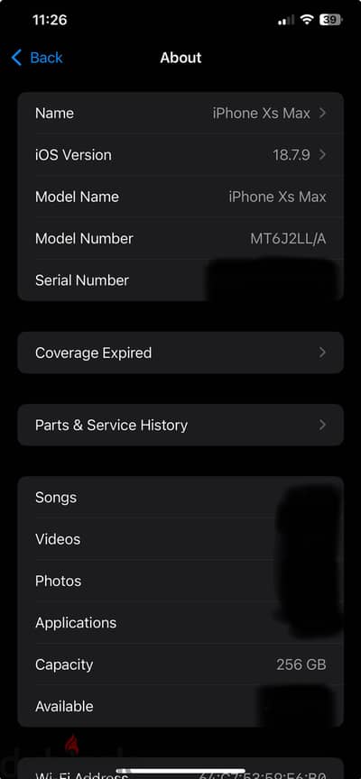 iPhone XSMax 265G
