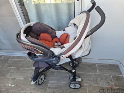 عربة اطفال مع كرسي سيارة Stroller with car seat  مع كرسي للسيارة