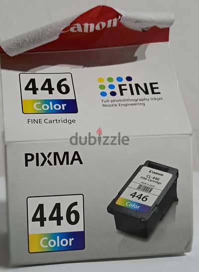 للبيع خرطوشة حبر كانون ألوان أصلي Canon CL-446 جديد متبرشم بعلبة مفتوح