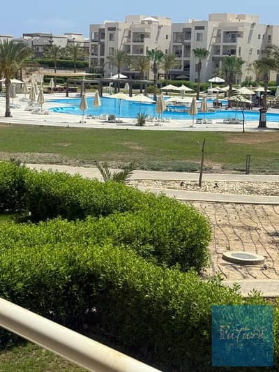 للبيع شاليه في أمواج سيدي عبدالرحمن غرفتين و2حمام مرحله فندقيه علي حمام السباحة فرش فندقي Amwaj North Coast