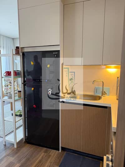 A distinctive, fully furnished studio for rent in the Casa Sodic compound, Sheikh Zayed City. It features a 42-square-meter interior and an 80-square-meter