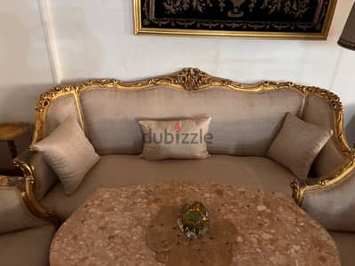 صالون مدهب فرنساوي متنجد جديد