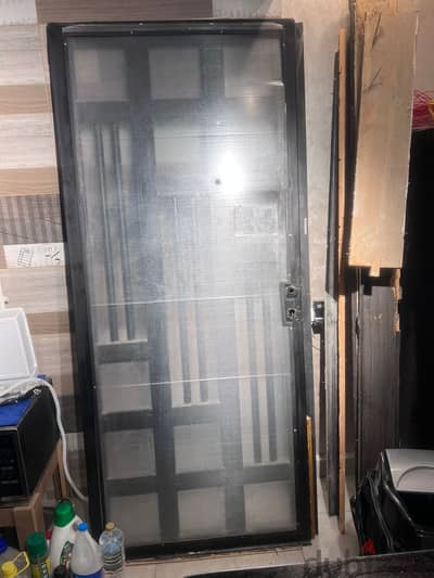Black Iron Doorباب شقه حديد  اسود  97Cm x 2.15Cm