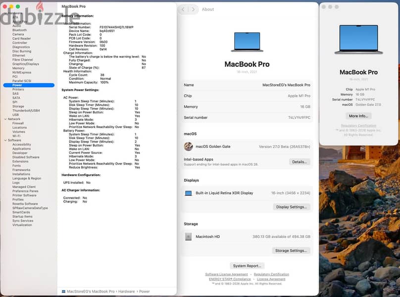 Macbook pro M1 pro chip 5