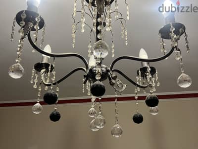 نجفة كلاسيك 6 لمبات كريستال بحالة ممتازه