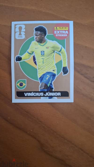Vinicius Junior panini extra sticker bronze