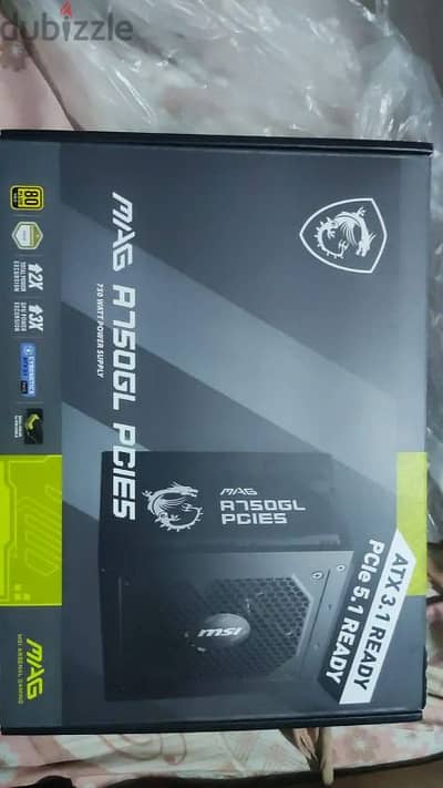 MSI MAG A750GL PCIE5 750W Power Supply 3.1 Full Modular, 80 PLUS Gold