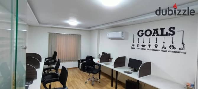 Outstanding administrative space for rent 100 m Grand Plaza Al-Hijaz Zahraa Al-Maadi for companies
