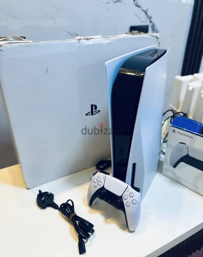 PS5 Fat CD 1 TB - الجهاز زيرو متبرشم استخدام بسيط جداً
