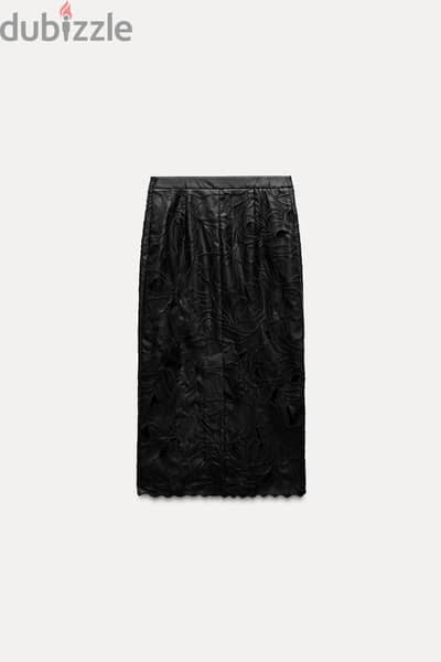 Zara Leather Skirt Midi New with tag