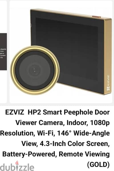 كاميرا مراقبة عين سحرية لباب الشقة EZVIZ موديل HP2