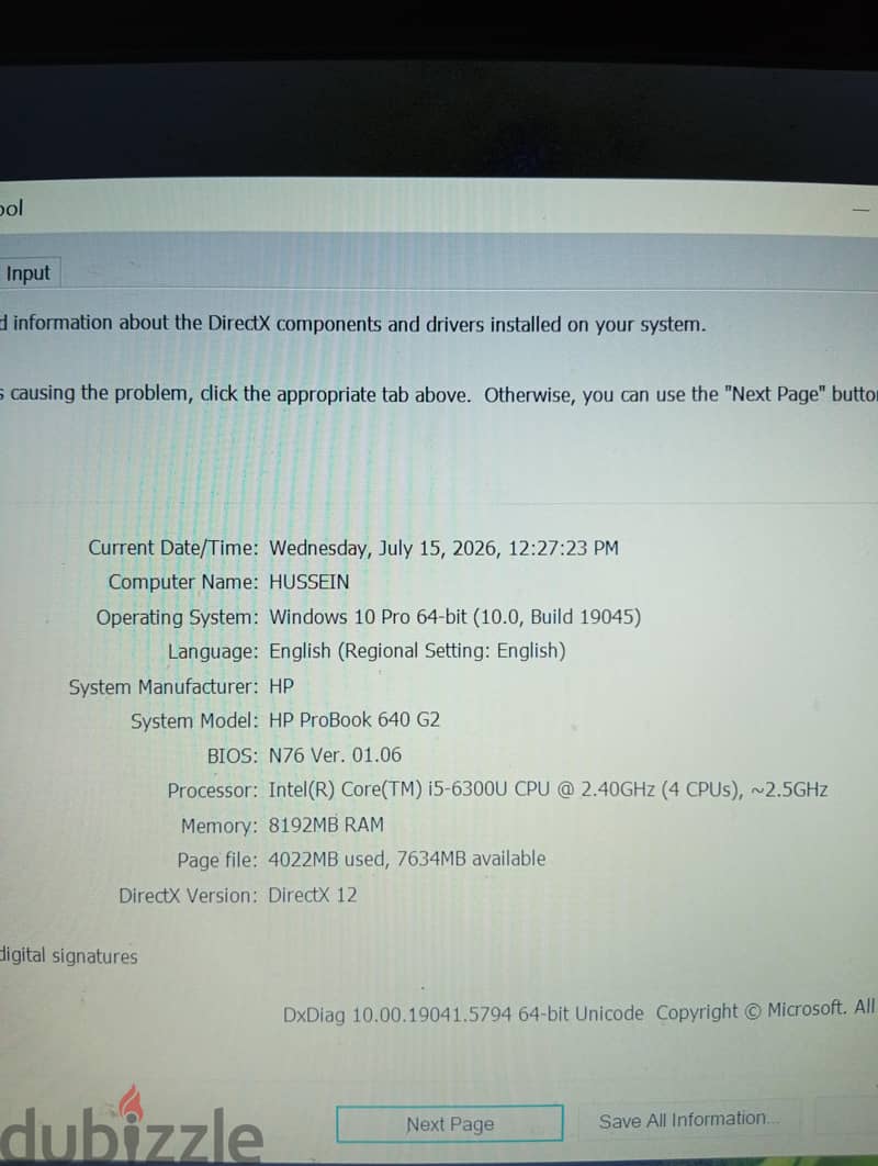 laptop HP probook 640 g2 4