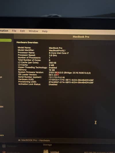 Macbook pro 2018