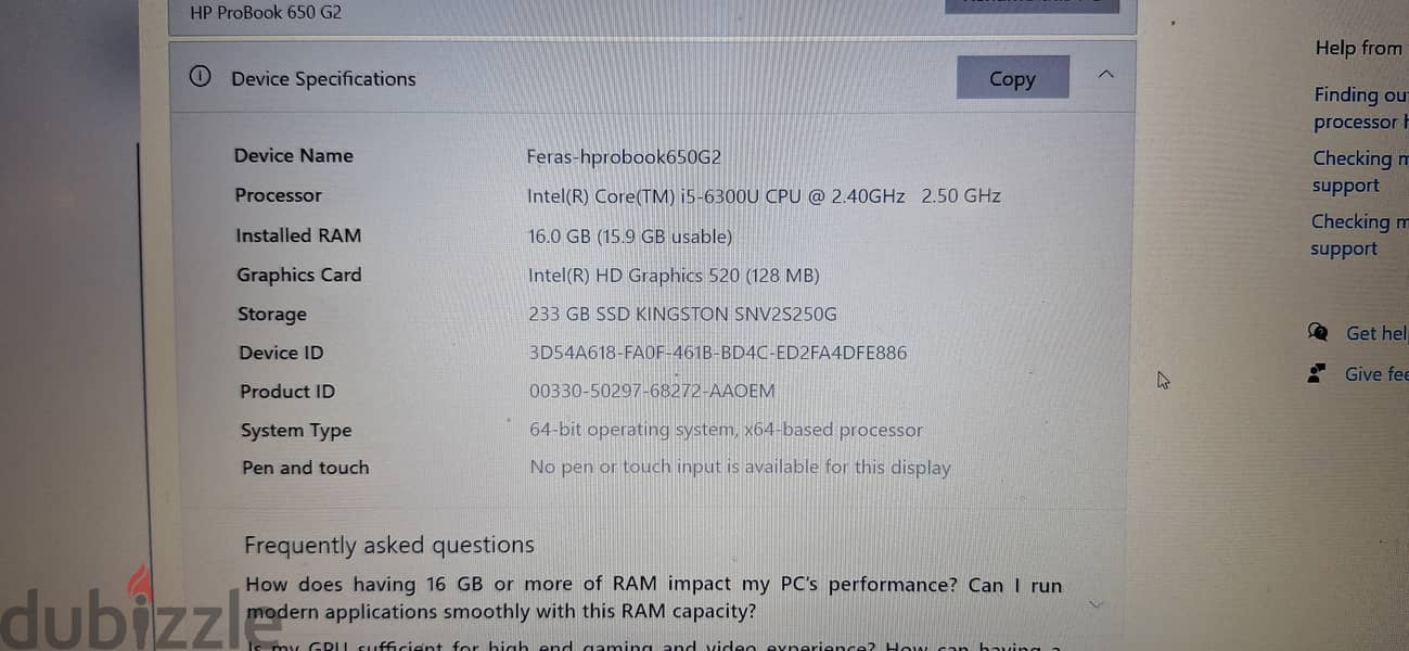 hp probook 650 G2 5