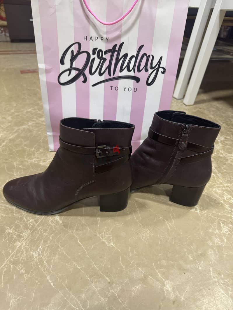 Geox half boot burgundy 2