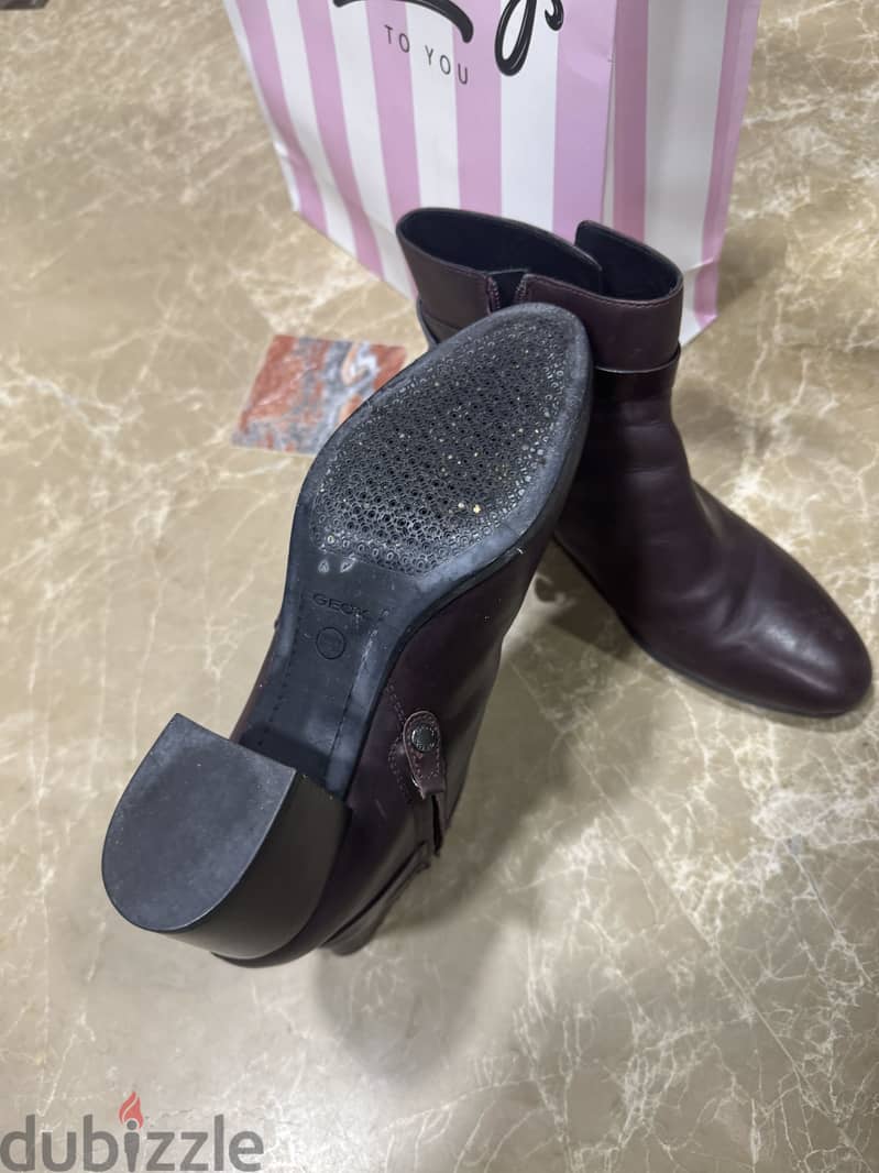 Geox half boot burgundy 4