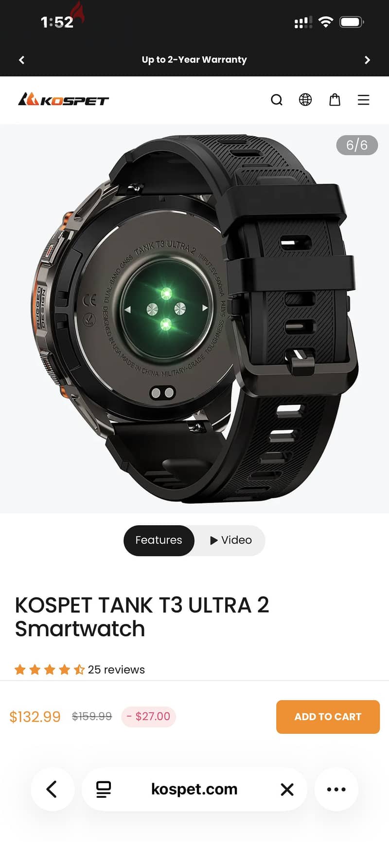 Kospet Smart Watch 2