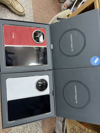 Honor Magic V6 dual sim 512/16G Red White Gold جديد متبرشم