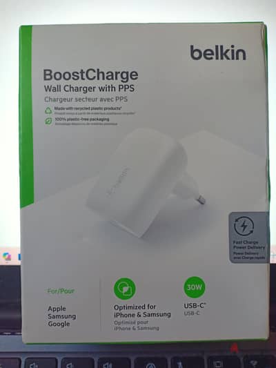 Belkin BoostCharge 30W USB-C PD/PPS شاحن ايفون أصلى Belkin BoostCharge 30W USB-C PD/PPS شاحن ايفون أصلى