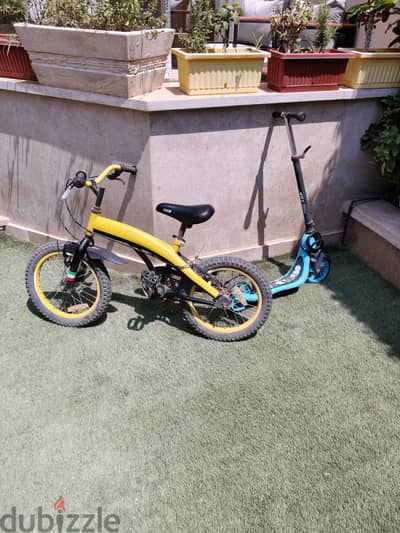 bicycle and scooter