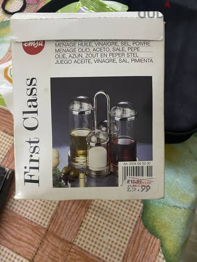 Emsa first class oil,vinegar, salt, and pepper set
