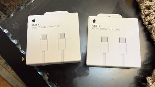Two sealed 60 watt cabels Apple