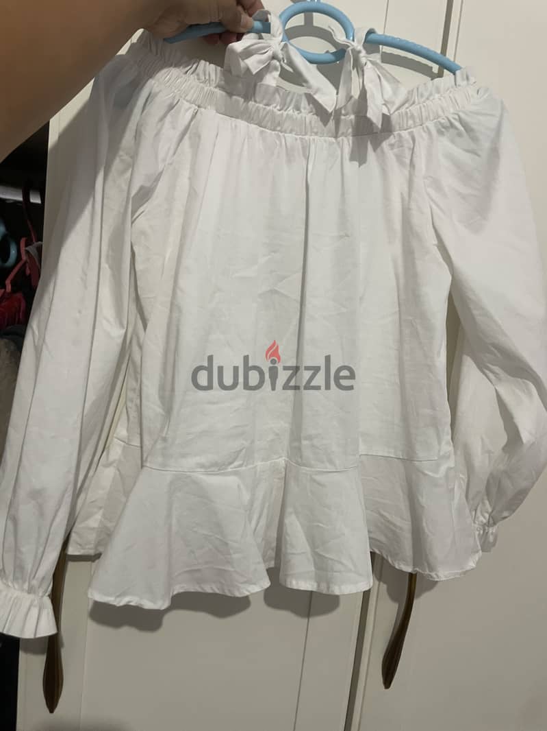 Cotton Off shoulders blouse 2