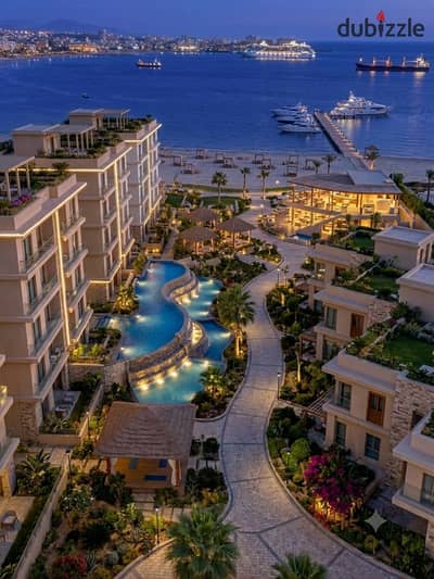 Immediate delivery chalet with hotel-style finishing full sea and lagoon view in Marseilia Beach 5 Prime Location 3 minutes from Fouka Road