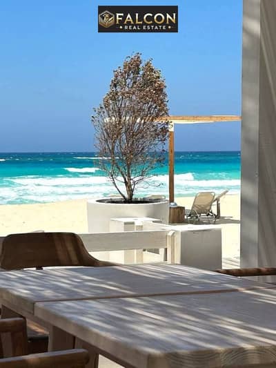 Sea view, down payment and installments available; lowest-priced chalet for sale at Silver Sands Ora (North Coast)—fully finished with A/C and a maste