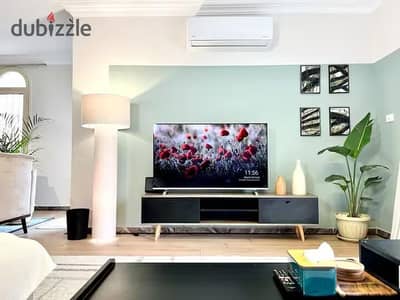 شقة مفروش فرش فندقي في 6 اكتوبر داخل كمباوند