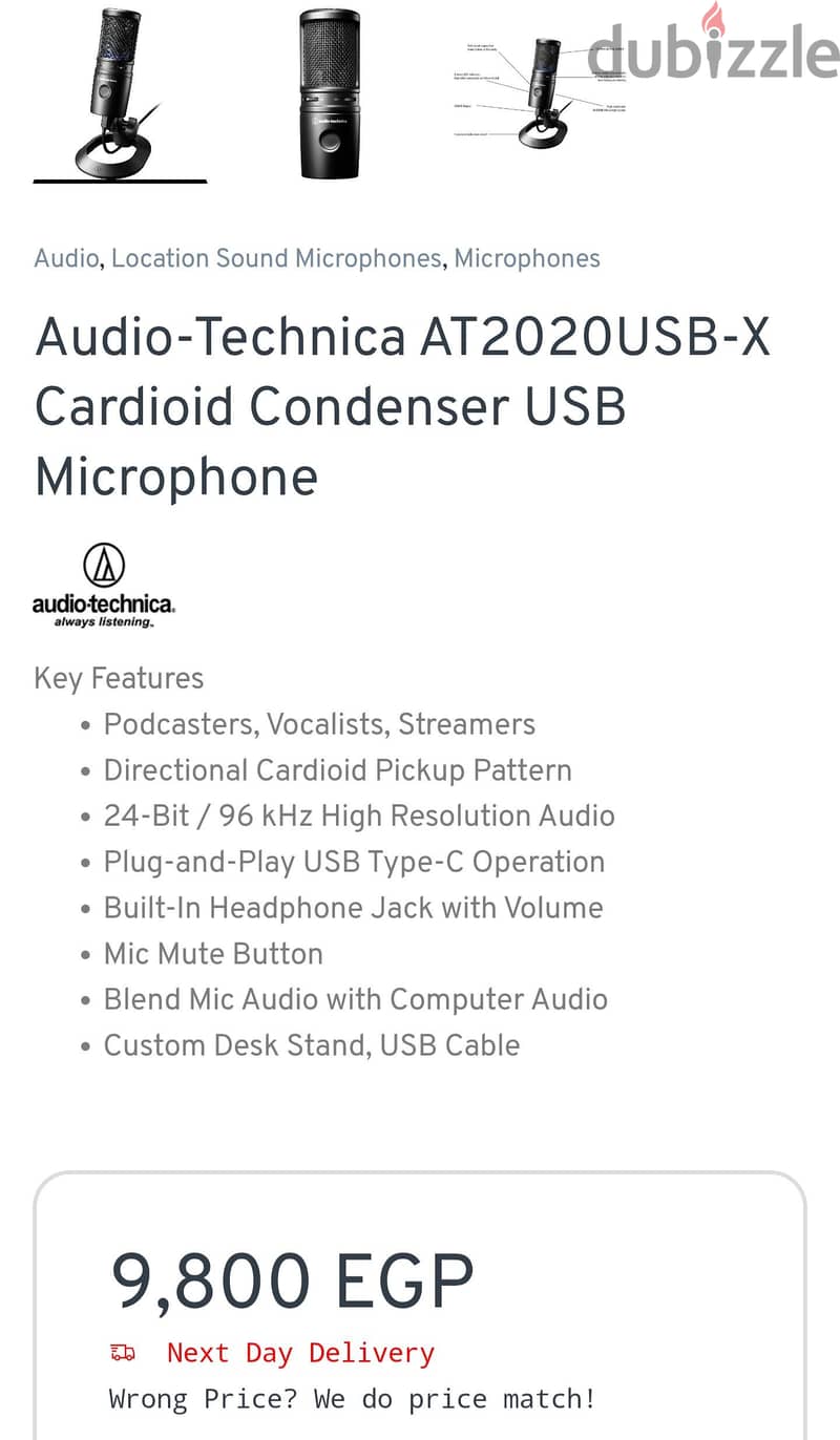 Audio Technica AT2020usb-X Microphone 3