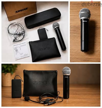 Wireless Double Microphone Shure for musicians and DJ