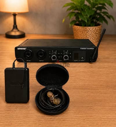 Wireless earphones monitor Shure for musicians and DJ