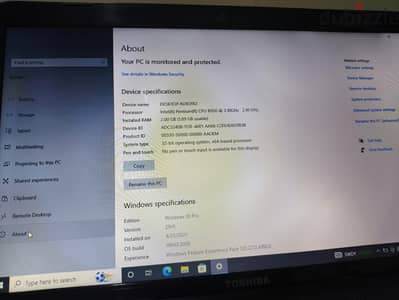 لابتوب توشيبا الياباني الأصلي (Toshiba Satellite) بحالة الزيرو