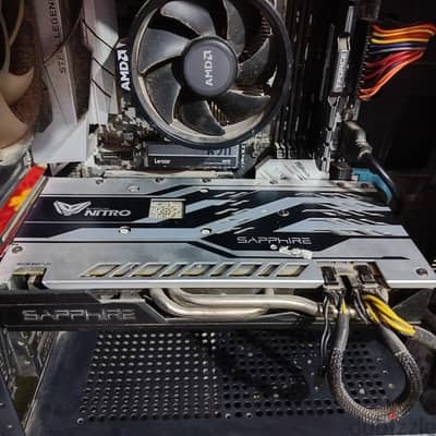 RX 580 SAPPHIRE NITRO ببرشامة المصنع درجة حرارة فوق الممتاز