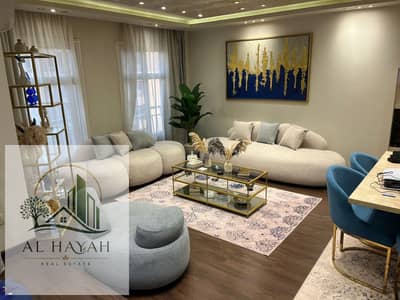 Apartment 116 meters for sale in Madinaty Phase B11 with a wonderful view of wide gardens and a prime location in front of services and the mosque, ultra-super lux finishing, sale includes furnishings and 3 air conditioners
