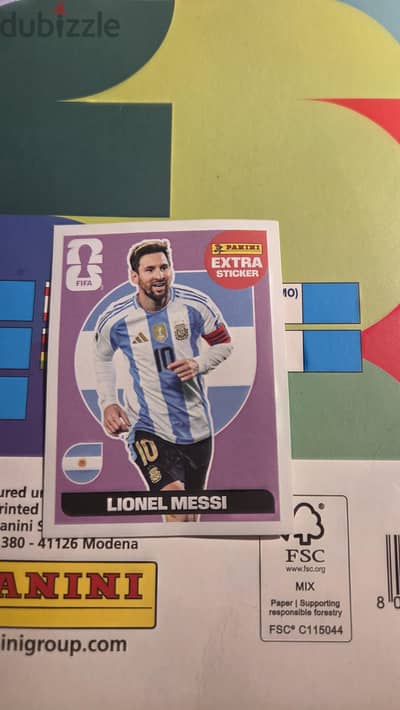 messi extra purple sticker