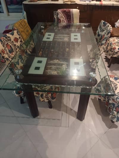 سفره مودرن  6 كراسى  بحاله جيده جدا