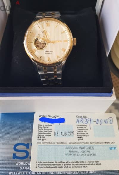 seiko presage open heart automatic 42mm